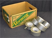 Box Lot Duct Tape In Cardboard Vernors Crate