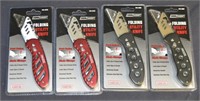 4 Tool Shop Folding Utility Knives All New