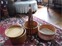 STACKING BASKETS WITH HOLDER
