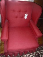 UPHOLSTERED CHAIR- RED