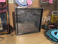 OLYMPIA GOLD LIGHTED SIGN