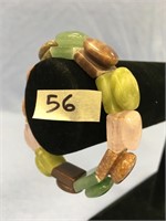 Multi colored stone stretch bracelet   (a 7)