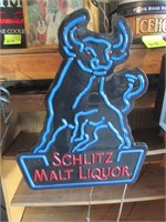 SCHLITZ BULL LIGHTED SIGN