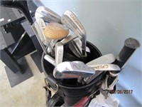 ASSORTED GOLF CLUBS AND IRONS