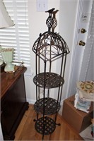 Metal Display Stand with Cute Bird Accents