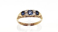 18K Yellow Gold Ring with Diamonds