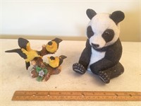 Bird Figure and Panda Coin Bank