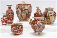 Group of Oriental Enameled Pottery