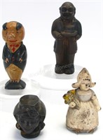 Group of Figural Cast Iron Still Banks
