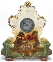 Antique Decorated Porcelain Shelf Clock