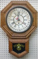 Antique Gilbert Schoolhouse Regulator Clock