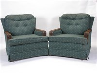 Pair of Romweber Viking Oak Club Chairs