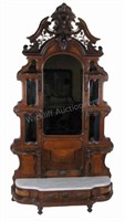 Victorian Mahogany Carved Etagere