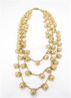 18K Marco Bicego Three Strand Gold Necklace