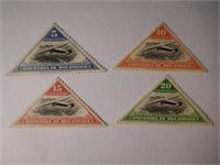 4 Unique aviation themed stamps from Mozambique