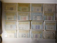 16 Vtg glassine packets w/ variety unused Stamps