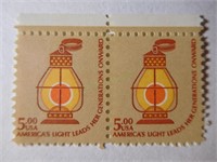 2 1979 Americana Issue Railroad Lantern Stamps