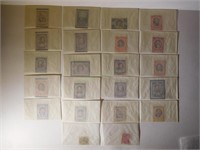22 unused vintage stamps from Vatican City