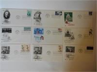 9 Different 1st Day of Issue Envelopes from 1963