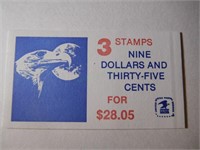 1983 Express Mail Issue $9.35 Booklet pane of 3
