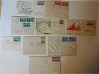 9 Different First Day of Issue Envelopes 1942-46