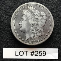 1881-CC Morgan Dollar