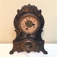 Antique Painted Mantle Clock