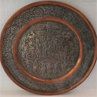 Silver on Copper Decorative Plate