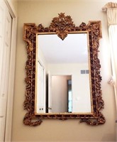 Ornate Carved Giltwood Wall Mirror