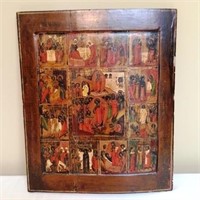 Antique Salvage Door with Russian Religious Icons