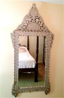Inlaid Mother of Pearl and Bone Wall Mirror