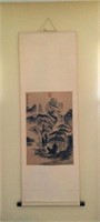2 Japanese Paintings on Fabric Wall Hangings