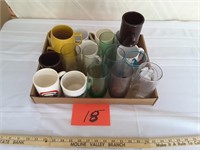 Coffee cups and glasses