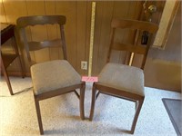 (2) Cushioned kitchen chairs