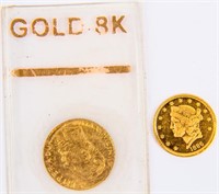 Coin 2 Gold Tokens Genuine Gold