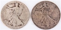 Coin 2 Walking Liberty Half $ 1916-P & 1916-D