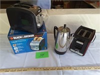 Toaster, Coffee Maker, Percolater