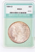 Coin 1884-O Morgan Silver Dollar Certified MS65