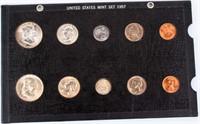 Coin 1957 Mint Set 10 Coins Nice!
