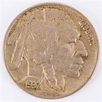 Coin 1937-D Three Legged Buffalo Nickel XF
