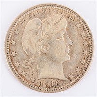 Coin 1916-D Barber Quarter AU  Nice!