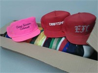 Several mesh trucker style hats caps