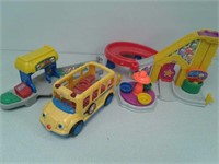 Fisher-Price Little People bus and other toys