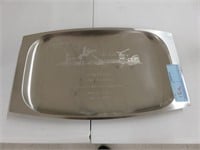 Silver plate engrave tray