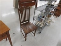 Oak slat back chair