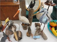 Collection of carver & ceramic waterfowl