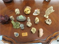 Variet of small ivory & ceramic figurines