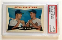 1960 TOPPS RIVAL MICKEY MANTLE/BOYER PSA 4