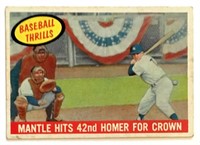1959 Topps Mickey Mantle Mantle Hits For Crown