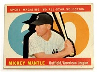 1960 Topps Mickey Mantle All Star #563